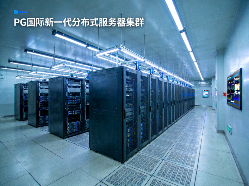 PG国际新一代分布式服务器集群机房内部实景图