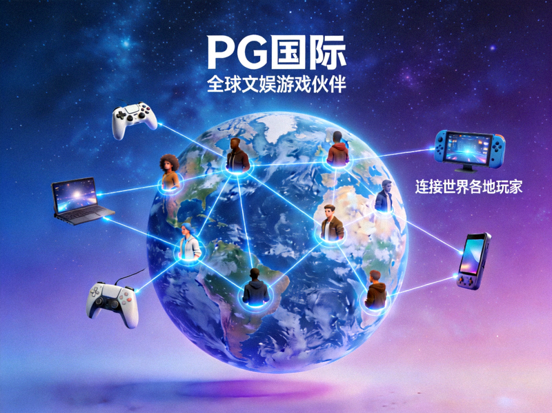 PG国际作为全球文娱游戏伙伴连接世界各地玩家的概念图
